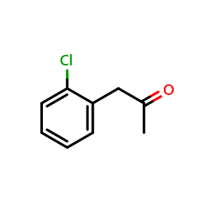 Chemical structure of 1-(2-Chlorophenyl)acetone , CAS 6305-95-9, AChemBlock X190997