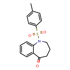 Chemical structure of 1-Tosyl-1,2,3,4-tetrahydrobenzo[b]azepin-5-one , CAS 24310-36-9, AChemBlock X191000