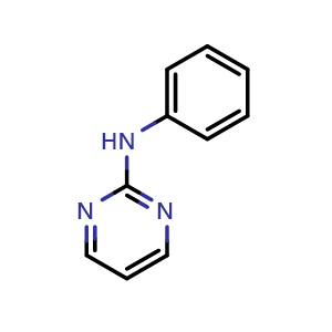 Chemical structure of 2-(Phenylamino)pyrimidine , CAS 57356-49-7, AChemBlock X191008
