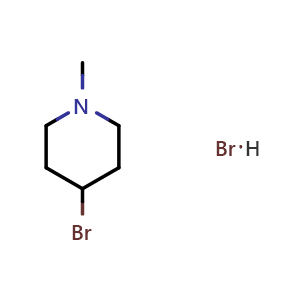 Chemical structure of 4-Bromo-1-methylpiperidine Hydrobromide , CAS 54288-71-0, AChemBlock X191038