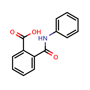 Chemical structure of 2-(Phenylcarbamoyl)benzoic acid , CAS 4727-29-1, AChemBlock X191044