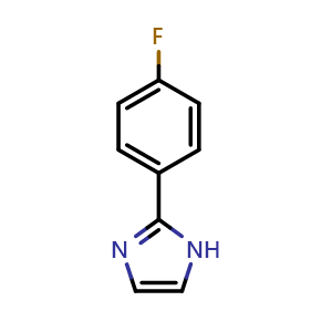 Chemical structure of 2-(4-Fluorophenyl)imidazole , CAS 4278-08-4, AChemBlock X191054