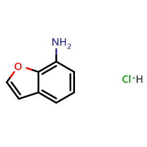Chemical structure of 7-Aminobenzofuran hydrochloride , CAS 115464-83-0, AChemBlock X191062