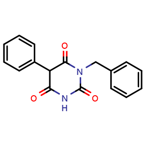 Chemical structure of 1-Benzyl-5-phenylbarbituric acid , CAS 72846-00-5, AChemBlock X191063