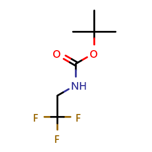 Chemical structure of N-Boc-2,2,2-trifluoroethylamine , CAS 470703-82-3, AChemBlock X191072
