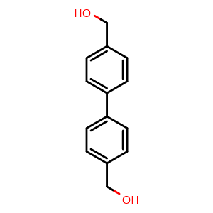 Chemical structure of 4,4'-Bis(hydroxymethyl)biphenyl , CAS 1667-12-5, AChemBlock X191081