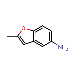 Chemical structure of 5-Amino-2-methylbenzofuran , CAS 26210-75-3, AChemBlock X191082