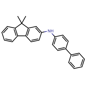 Chemical structure of 2-[(4-Biphenylyl)amino]-9,9-dimethylfluorene , CAS 897671-69-1, AChemBlock X191084
