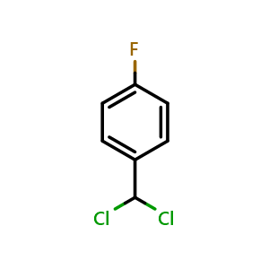 Chemical structure of 4-Fluorobenzal Chloride , CAS 456-19-9, AChemBlock X191091