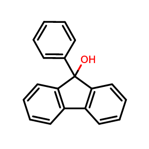 Chemical structure of 9-Phenyl-9-fluorenol , CAS 25603-67-2, AChemBlock X191093