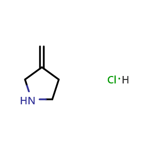 Chemical structure of 3-Methylenepyrrolidine hydrochloride , CAS 155137-13-6, AChemBlock X191110