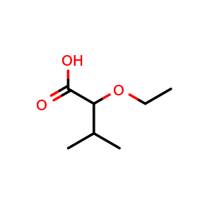 Chemical structure of 2-Ethoxy-3-methylbutyric acid , CAS 850856-37-0, AChemBlock X191118