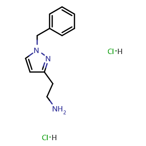 Chemical structure of 2-(1-Benzyl-3-pyrazolyl)ethylamine dihydrochloride , CAS 2006278-20-0, AChemBlock X191120