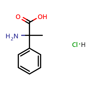 Chemical structure of 2-Amino-2-phenylpropionic acid hydrochloride , CAS 72408-60-7, AChemBlock X191134