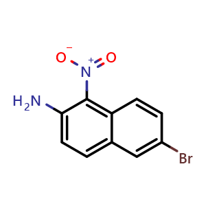 Chemical structure of 6-Bromo-1-nitro-2-naphthylamine , CAS 131707-40-9, AChemBlock X191137