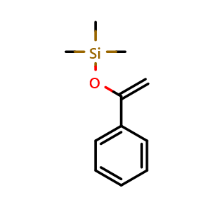 Chemical structure of Trimethyl[(1-phenylvinyl)oxy]silane , CAS 13735-81-4, AChemBlock X191138