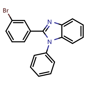 Chemical structure of 2-(3-Bromophenyl)-1-phenylbenzimidazole , CAS 760212-40-6, AChemBlock X191143
