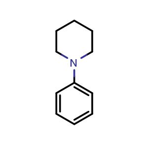 Chemical structure of N-Phenylpiperidine , CAS 4096-20-2, AChemBlock X191154