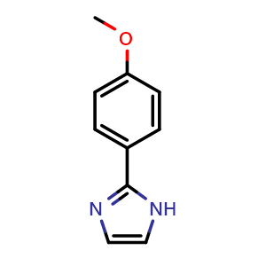 Chemical structure of 2-(4-Methoxyphenyl)imidazole , CAS 52091-37-9, AChemBlock X191155