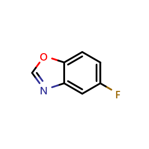 Chemical structure of 5-Fluoro-1,3-benzoxazole , CAS 221347-71-3, AChemBlock X191165