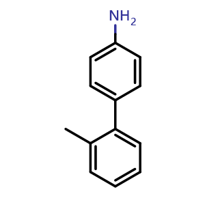 Chemical structure of 4-Amino-2'-methylbiphenyl , CAS 1204-41-7, AChemBlock X191177