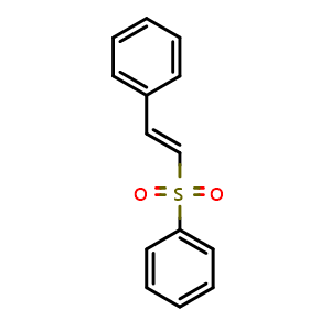 Chemical structure of (E)-[2-(Phenylsulfonyl)vinyl]benzene , CAS 16212-06-9, AChemBlock X191192