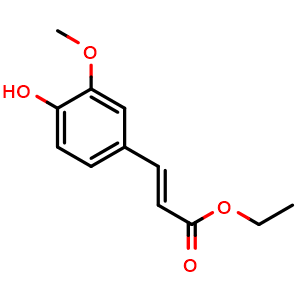 Chemical structure of Ethyl 4-Hydroxy-3-methoxycinnamate , CAS 4046-02-0, AChemBlock X191194
