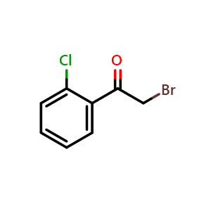 Chemical structure of 2-Bromo-2'-chloroacetophenone , CAS 5000-66-8, AChemBlock X191199