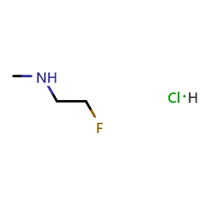 Chemical structure of 2-Fluoro-N-methylethanamine hydrochloride , CAS 3832-36-8, AChemBlock X191224