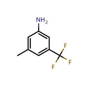 Chemical structure of 3-Amino-5-methylbenzotrifluoride , CAS 96100-12-8, AChemBlock X191227