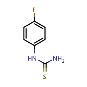 Chemical structure of (4-Fluorophenyl)thiourea , CAS 459-05-2, AChemBlock X191237