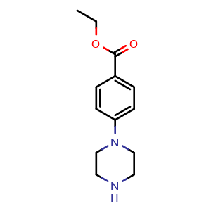 Chemical structure of Ethyl 4-(piperazin-1-yl)benzoate , CAS 80518-57-6, AChemBlock X191243