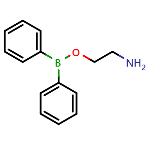 Chemical structure of 2-Aminoethyl Diphenylborinate , CAS 524-95-8, AChemBlock X191247