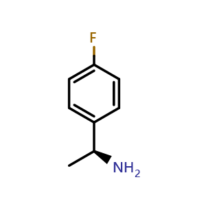 Chemical structure of (S)-(-)-1-(4-Fluorophenyl)ethylamine , CAS 66399-30-2, AChemBlock X191252
