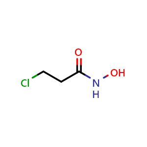 Chemical structure of 3-chloro-N-hydroxypropanamide , CAS 59617-25-3, AChemBlock X191254