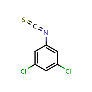 Chemical structure of 3,5-Dichlorophenyl Isothiocyanate , CAS 6590-93-8, AChemBlock X191264