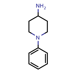 Chemical structure of 4-Amino-1-phenylpiperidine , CAS 63921-23-3, AChemBlock X191266