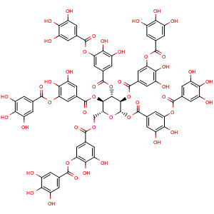 Chemical structure of Tannic acid , CAS 1401-55-4, AChemBlock X191280