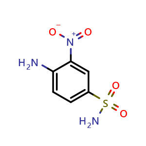 Chemical structure of 4-Amino-3-nitrobenzenesulfonamide , CAS 2360-19-2, AChemBlock X191307