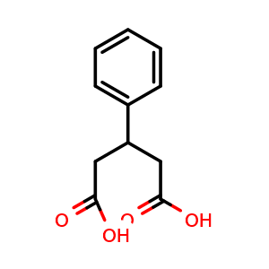 Chemical structure of 3-Phenylglutaric acid , CAS 4165-96-2, AChemBlock X191310