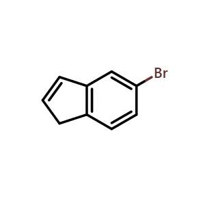 Chemical structure of 5-Bromo-1H-indene , CAS 75476-78-7, AChemBlock X191313