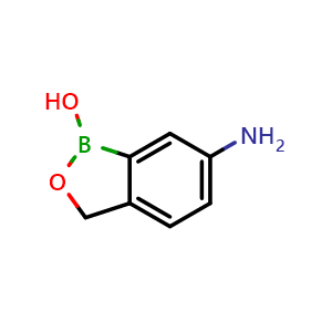 Chemical structure of 6-Amino-1-hydroxy-2,1-benzoxaborolane , CAS 117098-94-9, AChemBlock X191317