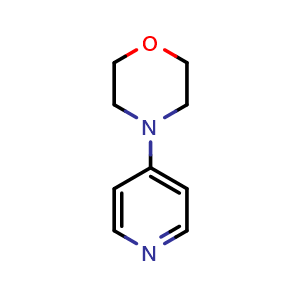 Chemical structure of 4-(4-Pyridyl)morpholine , CAS 2767-91-1, AChemBlock X191324