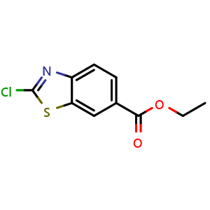 Chemical structure of Ethyl 2-Chlorobenzothiazole-6-carboxylate , CAS 78485-37-7, AChemBlock X191335