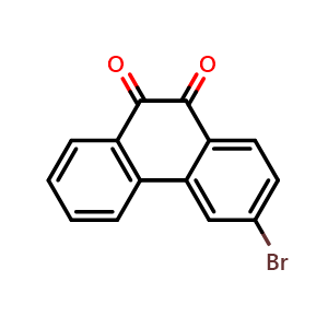 Chemical structure of 3-Bromo-9,10-phenanthrenequinone , CAS 13292-05-2, AChemBlock X191344