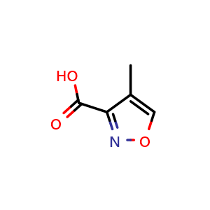Chemical structure of 4-Methylisoxazole-3-carboxylic acid , CAS 215872-46-1, AChemBlock X191350