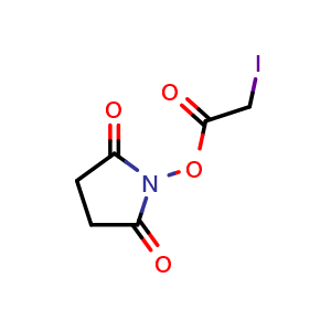 Chemical structure of 2-Iodoacetate N-Succinimidyl Ester , CAS 39028-27-8, AChemBlock X191407