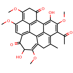 Chemical structure of Hypocrellin C , CAS 149457-83-0, AChemBlock X191412