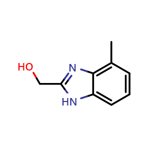 Chemical structure of 2-(Hydroxymethyl)-4-methylbenzimidazole , CAS 191794-20-4, AChemBlock X191416
