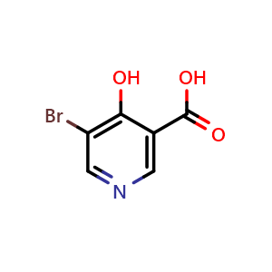 Chemical structure of 5-Bromo-4-hydroxynicotinic acid , CAS 1052114-83-6, AChemBlock X191418